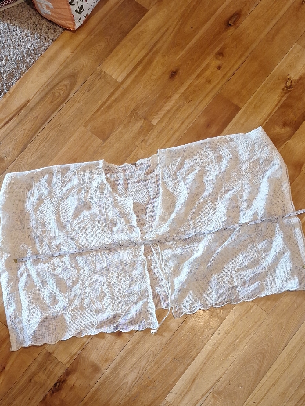 Free People Willow Tie-front Sheer Cape Top in White One Size - Picture 14 of 15